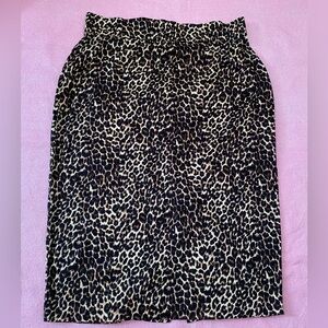 Pinup Couture Leopard Pencil Skirt L